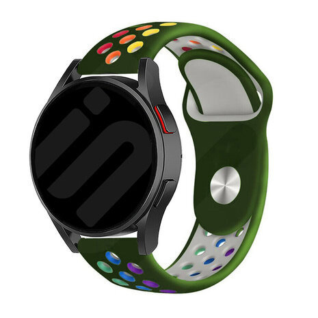 Strap-it Strap-it Bracelet sport Samsung Galaxy Watch 6 - 44mm (vert armée/colorée) Strap-it Strap-it Bracelet sport Samsung Galaxy Watch 6 - 44mm (vert armée/colorée)
