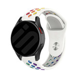 Strap-it Bracelet sport Samsung Galaxy Watch 6 - 44mm (blanc/colorée)