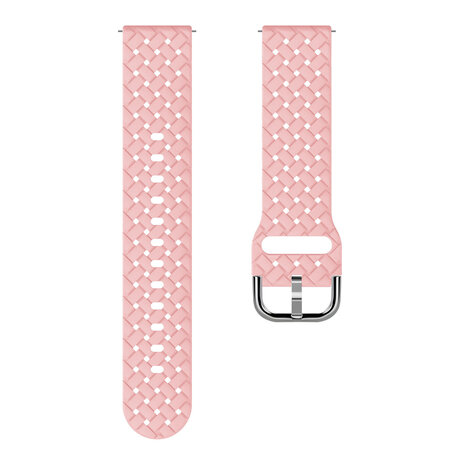 Strap-it Strap-it Bracelet silicone tissé Samsung Galaxy Watch 6 Classic 43mm (rose)