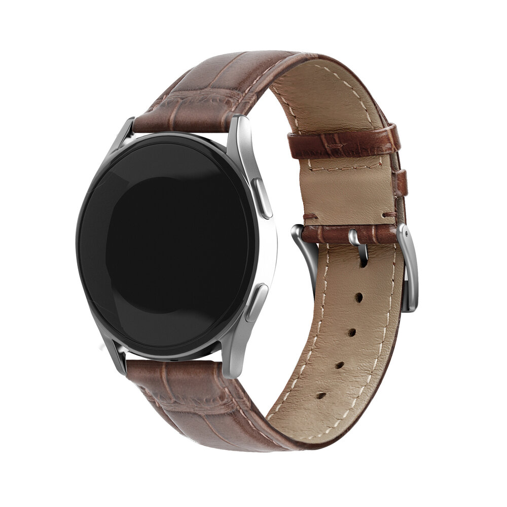 Strap-it Strap-it Bracelet cuir motif croco Samsung Galaxy Watch 6 Classic 43mm (marron)