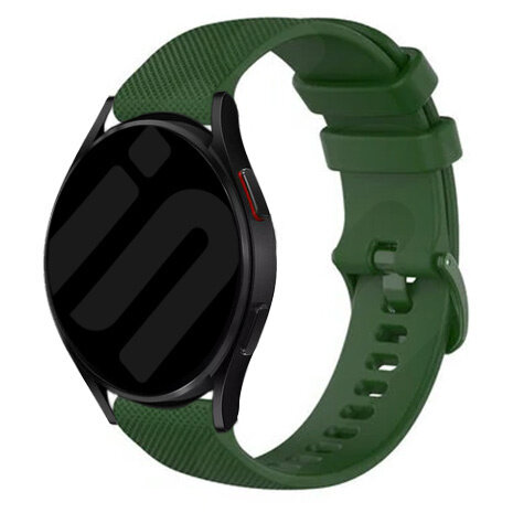 Strap-it Strap-it Bracelet silicone de luxe Samsung Galaxy Watch 6 Classic 43mm (vert armée)