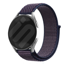Strap-it Bracelet nylon Samsung Galaxy Watch 6 Classic 43mm (violet/bleu) Strap-it Bracelet nylon Samsung Galaxy Watch 6 Classic 43mm (violet/bleu)