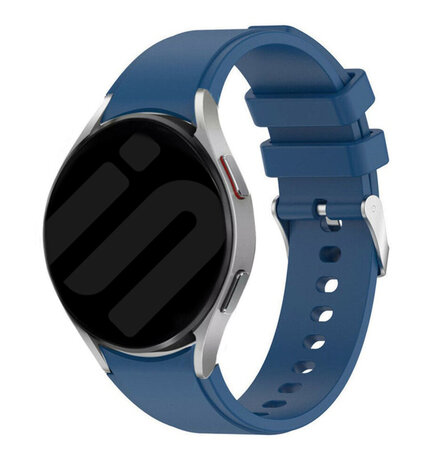 Strap-it Strap-it Bracelet silicone connexion parfait Samsung Galaxy Watch 6 Classic 43mm (bleu foncé)