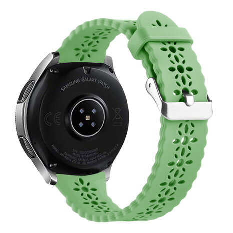 Strap-it Strap-it Bracelet silicone à motifs Samsung Galaxy Watch 6 Classic 43mm (vert)