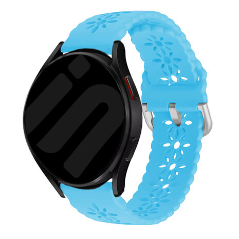 Strap-it Strap-it Bracelet silicone à motifs Samsung Galaxy Watch 6 Classic 43mm (bleu clair)
