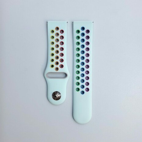 Strap-it Strap-it Bracelet sport Samsung Galaxy Watch 6 Classic 43mm (bleu clair/colorée)