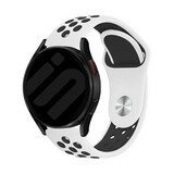 Strap-it Bracelet sport Samsung Galaxy Watch 6 Classic 43mm (blanc/noir)