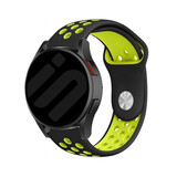 Strap-it Bracelet sport Samsung Galaxy Watch 6 Classic 43mm (noir/jaune)