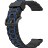 Strap-it Strap-it Bracelet silicone robuste Samsung Galaxy Watch 6 Classic 43mm (noir/bleu)