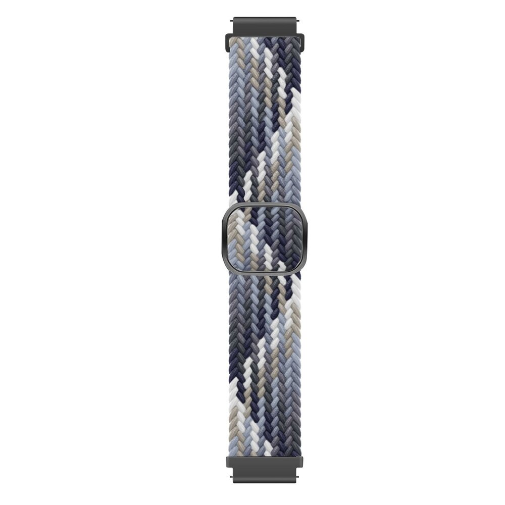 Strap-it Strap-it Bracelet nylon tissé Samsung Galaxy Watch 6 Classic 43mm (noir/blanc)