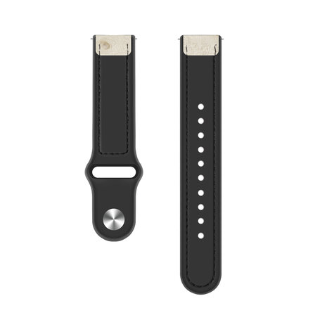 Strap-it Strap-it Bracelet cuir hybride Samsung Galaxy Watch 6 Classic 47mm (blanc cassé)