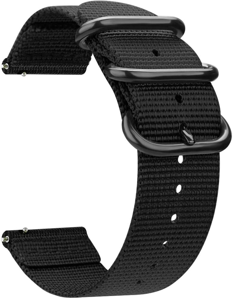 Strap-it Strap-it Bracelet nylon à boucle Samsung Galaxy Watch 6 Classic 47mm (noir)