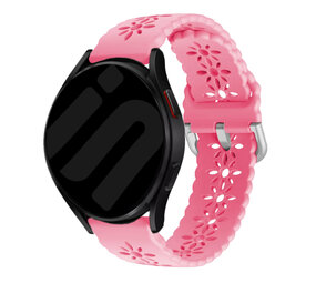 Strap-it Bracelet silicone à motifs Samsung Galaxy Watch 6 Classic 47mm (rose claire)