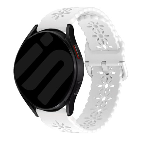 Strap-it Strap-it Bracelet silicone à motifs Samsung Galaxy Watch 6 Classic 47mm (blanc)