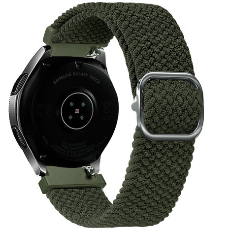 Strap-it Strap-it Bracelet nylon tissé Samsung Galaxy Watch 6 Classic 47mm (vert)