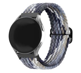 Strap-it Bracelet nylon tissé Samsung Galaxy Watch 6 Classic 47mm (noir/blanc)