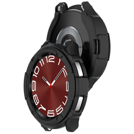 Strap-it Strap-it Coque TPU + anneau de lunette Samsung Galaxy Watch 6 Classic 47mm (noir)