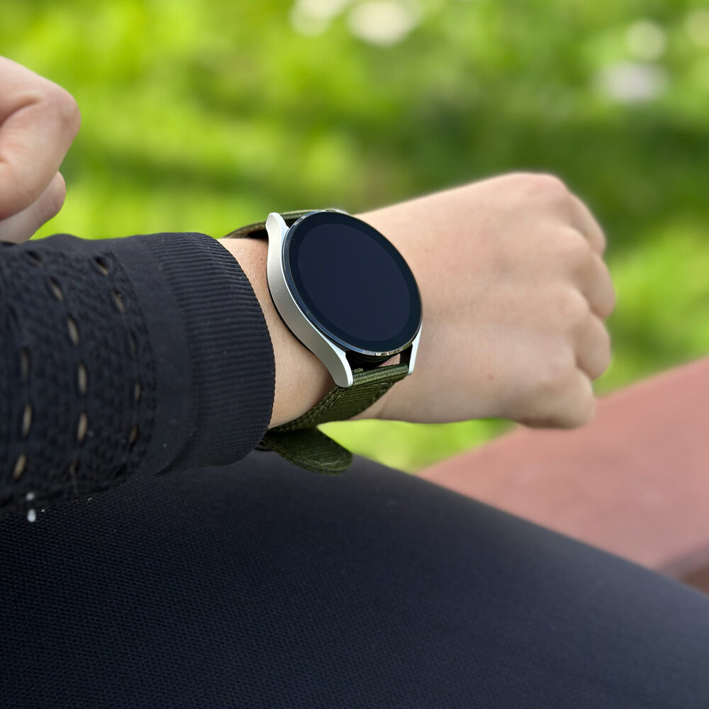 Strap-it Strap-it Bracelet nylon boucle Samsung Galaxy Watch 46mm (vert)