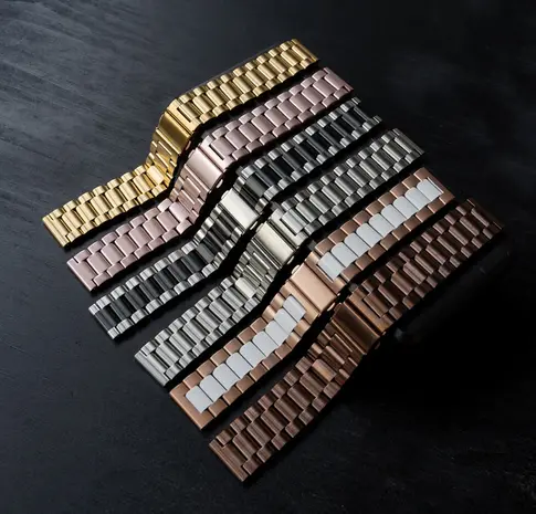 Strap-it Strap-it Bracelet acier Amazfit GTS 2 (or rose/blanc)