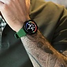 Strap-it Strap-it Bracelet silicone Samsung Galaxy Watch 3 45mm (vert armée)