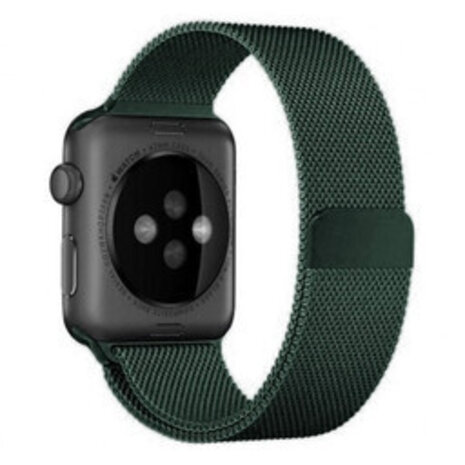 Strap-it Strap-it Bracelet Milanais Apple Watch (vert foncé)