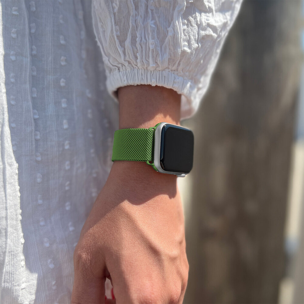 Strap-it Strap-it Bracelet milanais Apple Watch Ultra (vert clair)