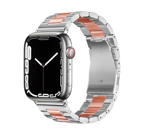 Strap-it Bracelet acier Apple Watch 8 (argent/ or rose)