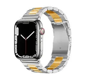 Strap-it Bracelet acier Apple Watch Ultra (argent/or)