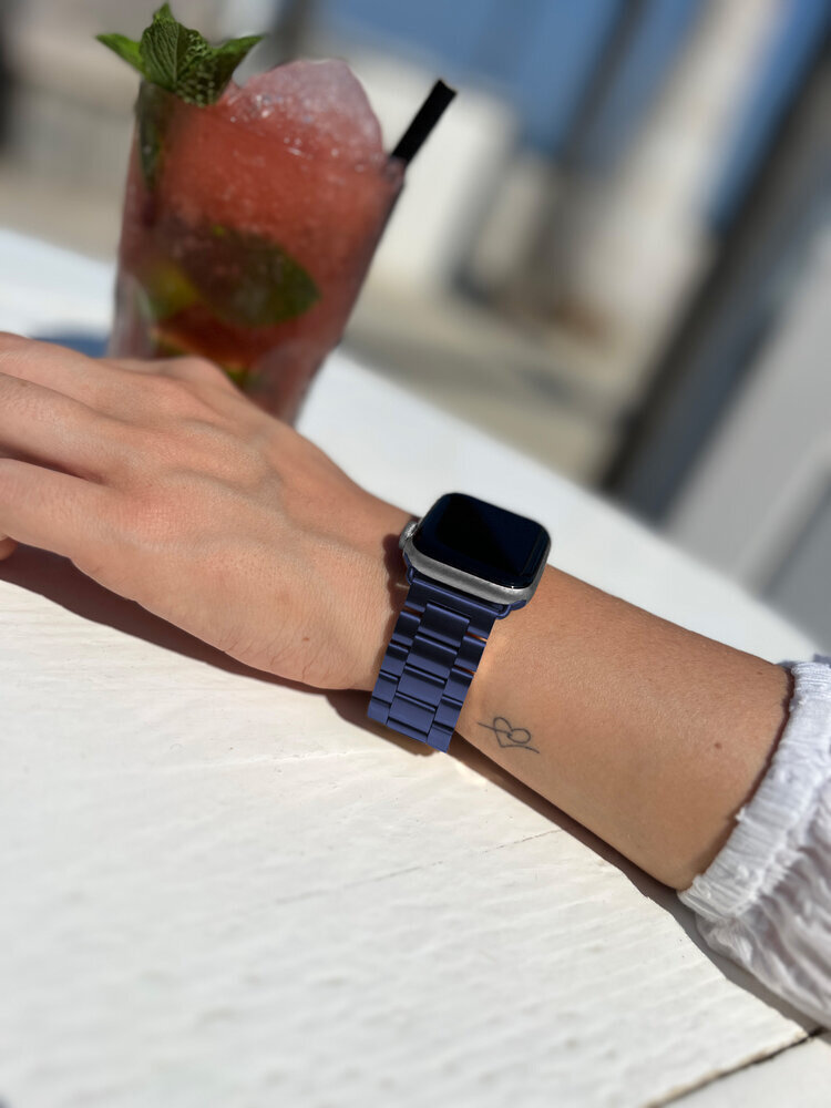 Strap-it Strap-it Bracelet acier Apple Watch Ultra (bleu) Strap-it Strap-it Bracelet acier Apple Watch Ultra (bleu)