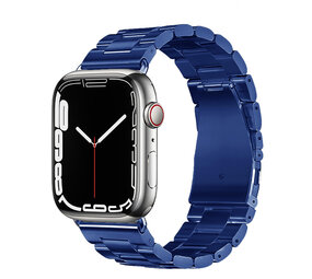 Strap-it Bracelet acier Apple Watch 8 (bleu)