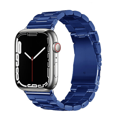 Montre numérique avec bracelet en acier bleu D-Logo