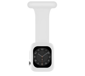 Strap-it Apple Watch bracelet pour infirmière avec coque (blanc)