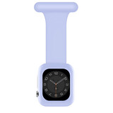 Strap-it Apple Watch bracelet pour infirmière avec coque (bleu clair)