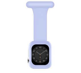 Strap-it Apple Watch bracelet pour infirmière avec coque (bleu clair)