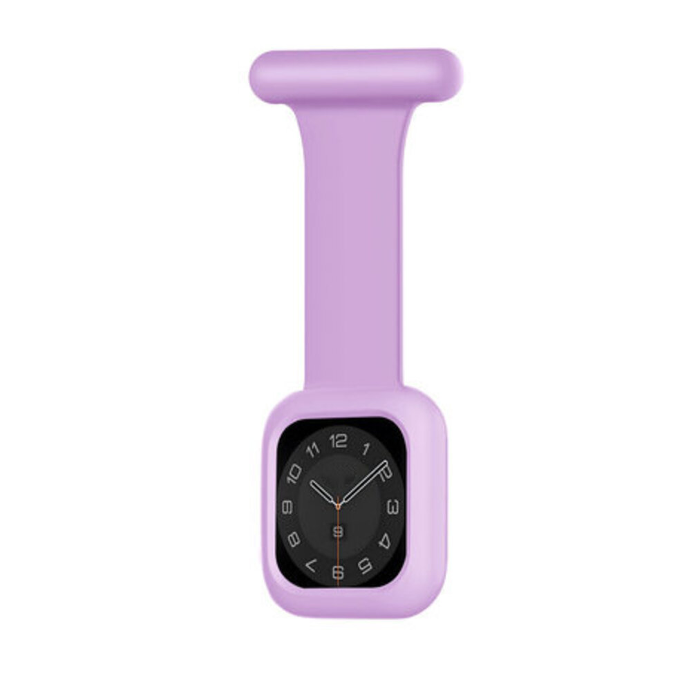 Strap-it Strap-it Apple Watch bracelet pour infirmière avec coque (violet clair)