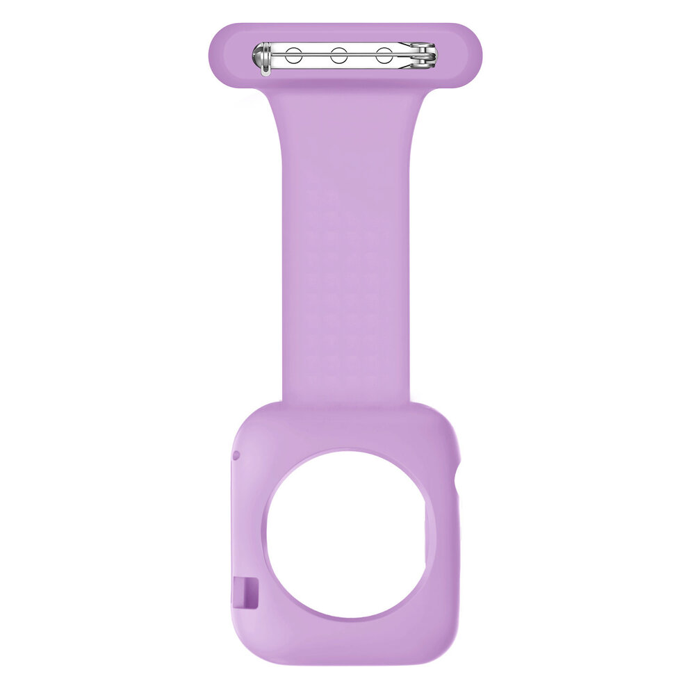 Strap-it Strap-it Apple Watch bracelet pour infirmière avec coque (violet clair)
