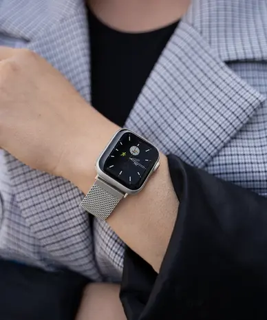 Strap-it Strap-it Bracelet acier Milanais Apple Watch (argent) Strap-it Strap-it Bracelet acier Milanais Apple Watch (argent)