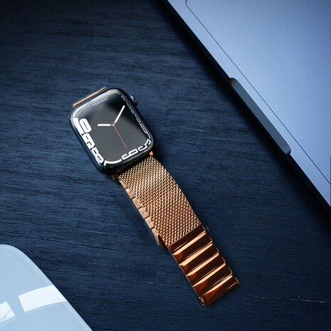 Bracelet acier Milanais Apple Watch (or) 