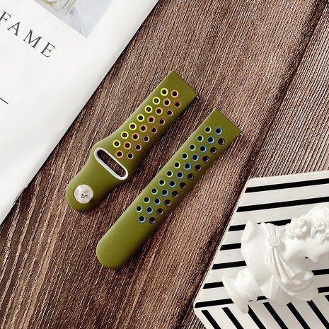 Strap-it Strap-it Bracelet avec trous Xiaomi Amazfit GTR (vert armée coloré) Strap-it Strap-it Bracelet avec trous Xiaomi Amazfit GTR (vert armée coloré)