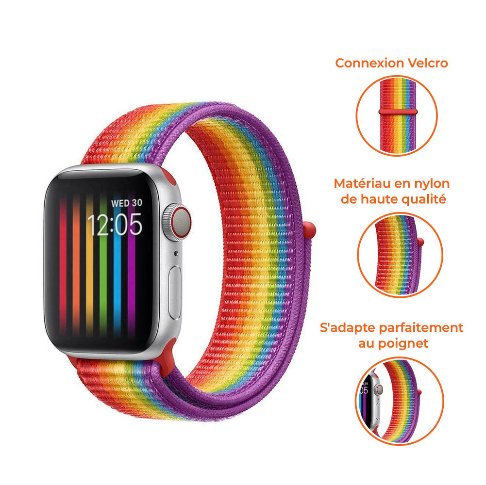 Bracelet Milanais Fitbit Charge 2 (arc-en-ciel) 