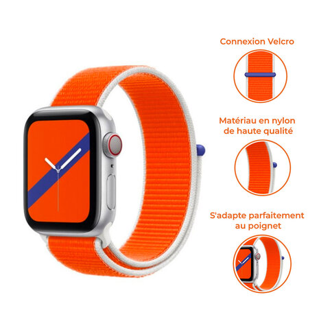 Strap-it Strap-it Bracelet nylon Apple Watch (Hollande)
