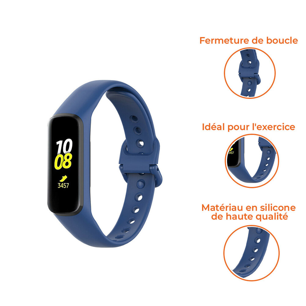 Strap-it Strap-it Bracelet silicone Samsung Galaxy Fit 2 (bleu foncé)
