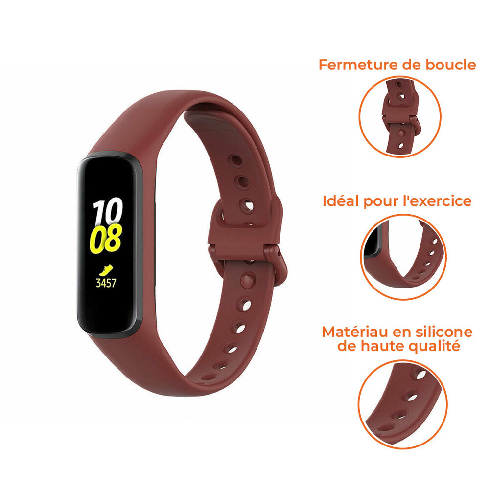 Strap-it Strap-it Bracelet silicone Samsung Galaxy Fit 2 (bordeaux)