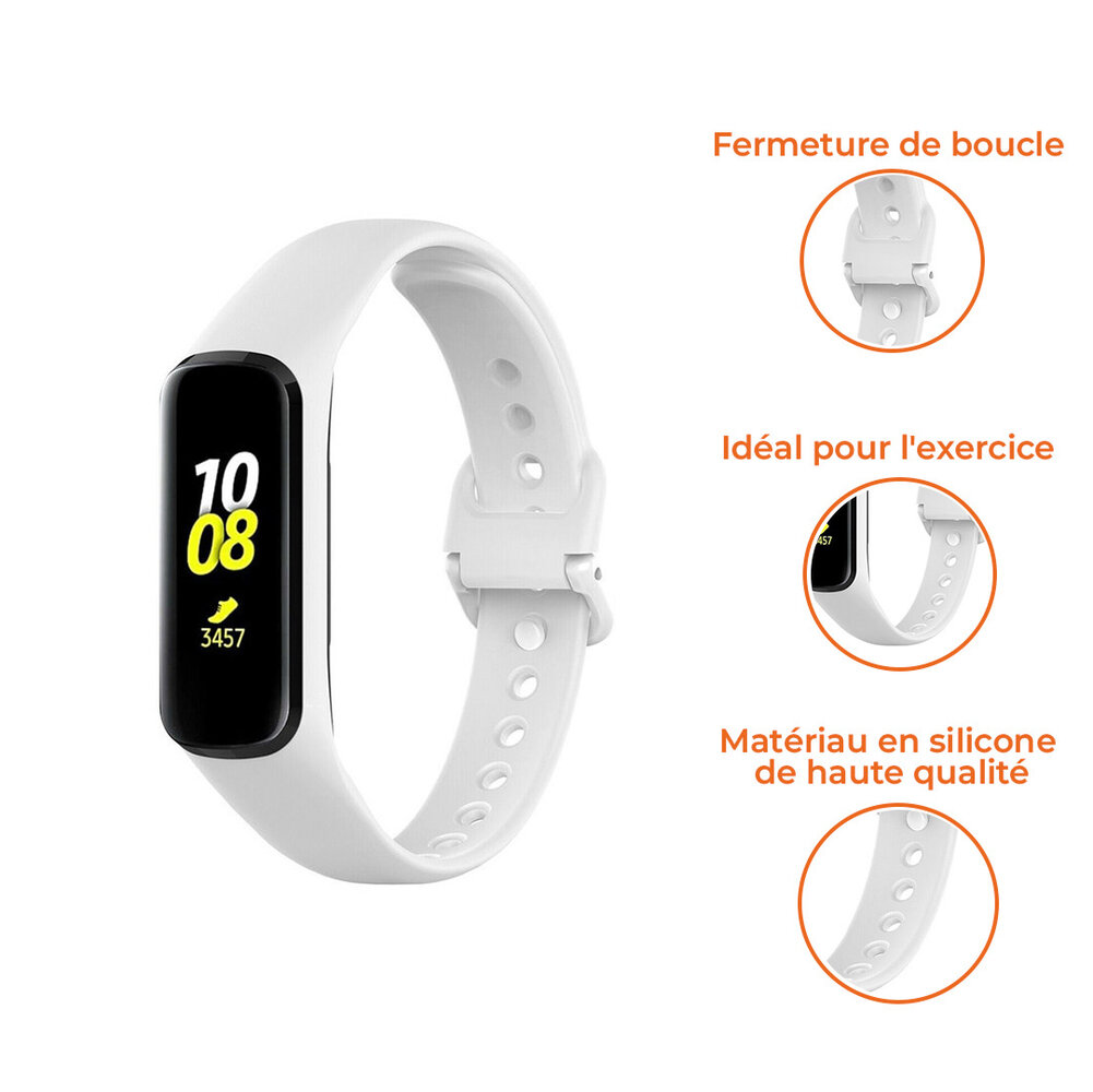 Strap-it Strap-it Bracelet silicone Samsung Galaxy Fit 2 (blanc)