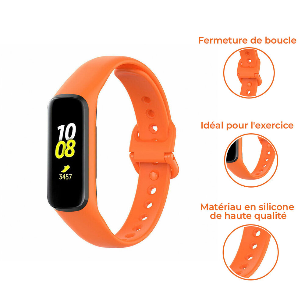 Strap-it Strap-it Bracelet silicone Samsung Galaxy Fit 2 (orange)