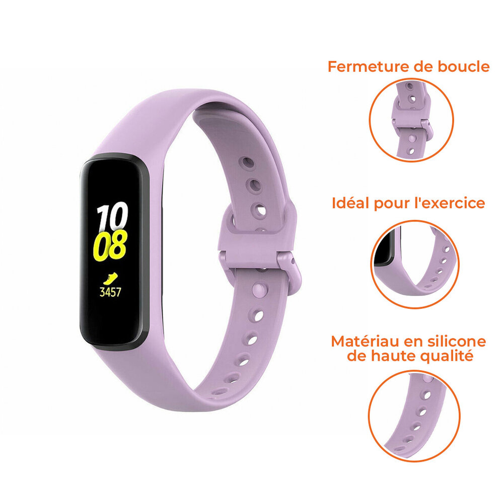 Strap-it Strap-it Bracelet silicone Samsung Galaxy Fit 2 (lavande)
