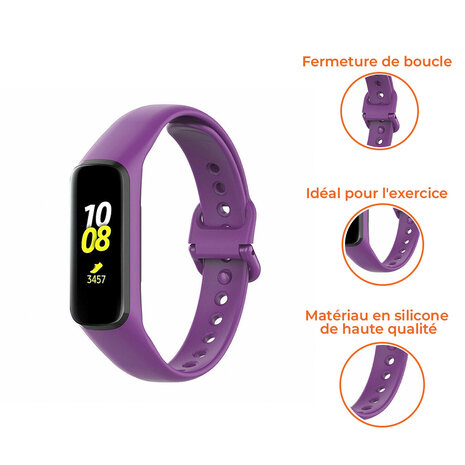 Strap-it Strap-it Bracelet silicone Samsung Galaxy Fit 2 (violet)