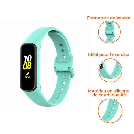 Strap-it Strap-it Bracelet silicone Samsung Galaxy Fit 2 (aqua)