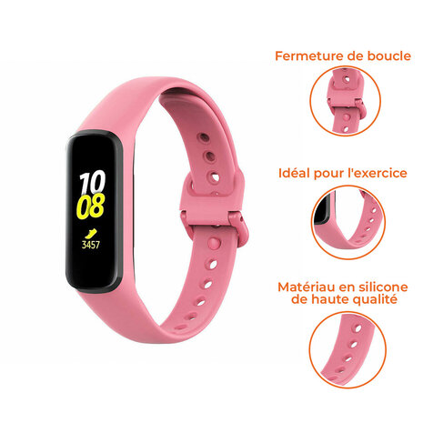 Strap-it Strap-it Bracelet silicone Samsung Galaxy Fit 2 (rose vif)
