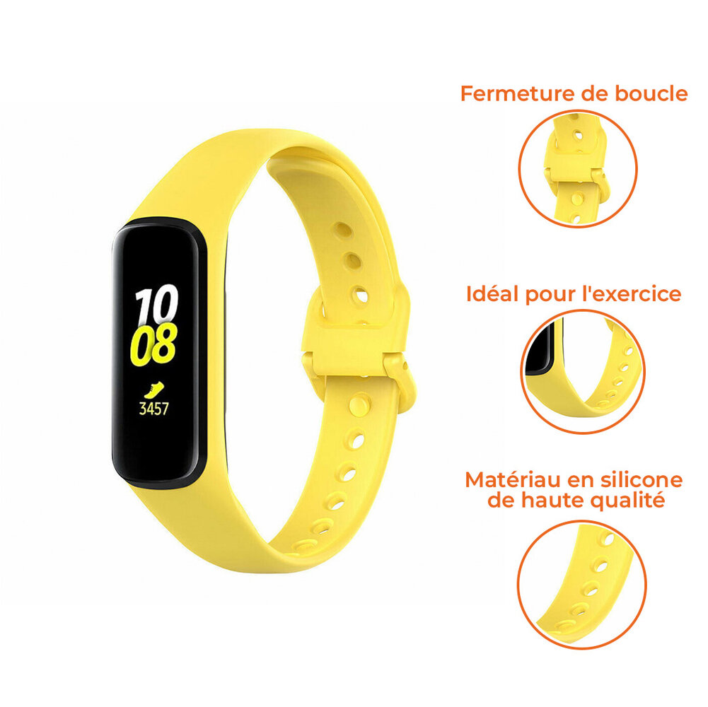 Strap-it Strap-it Bracelet silicone Samsung Galaxy Fit 2 (jaune)